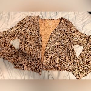 Cheetah print cardigan